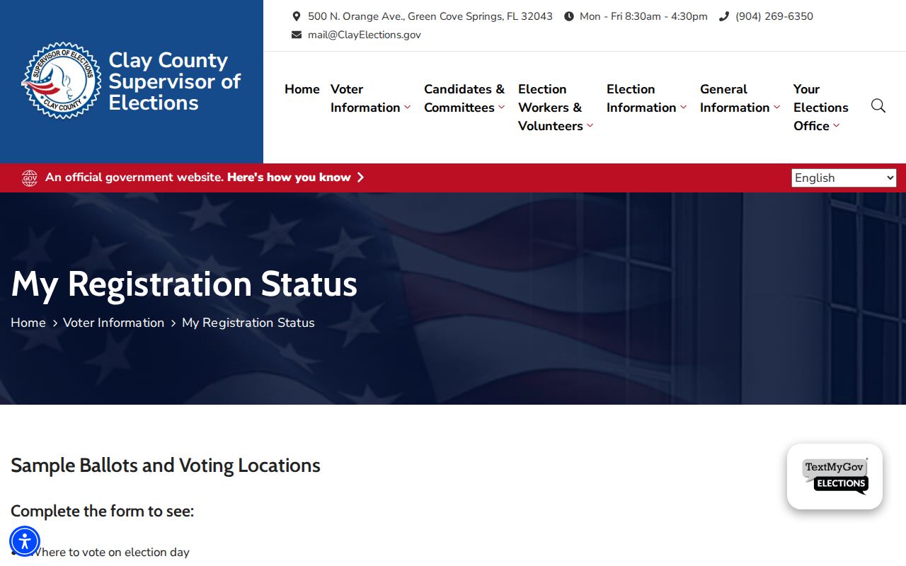 Clay County voter registration lookup
