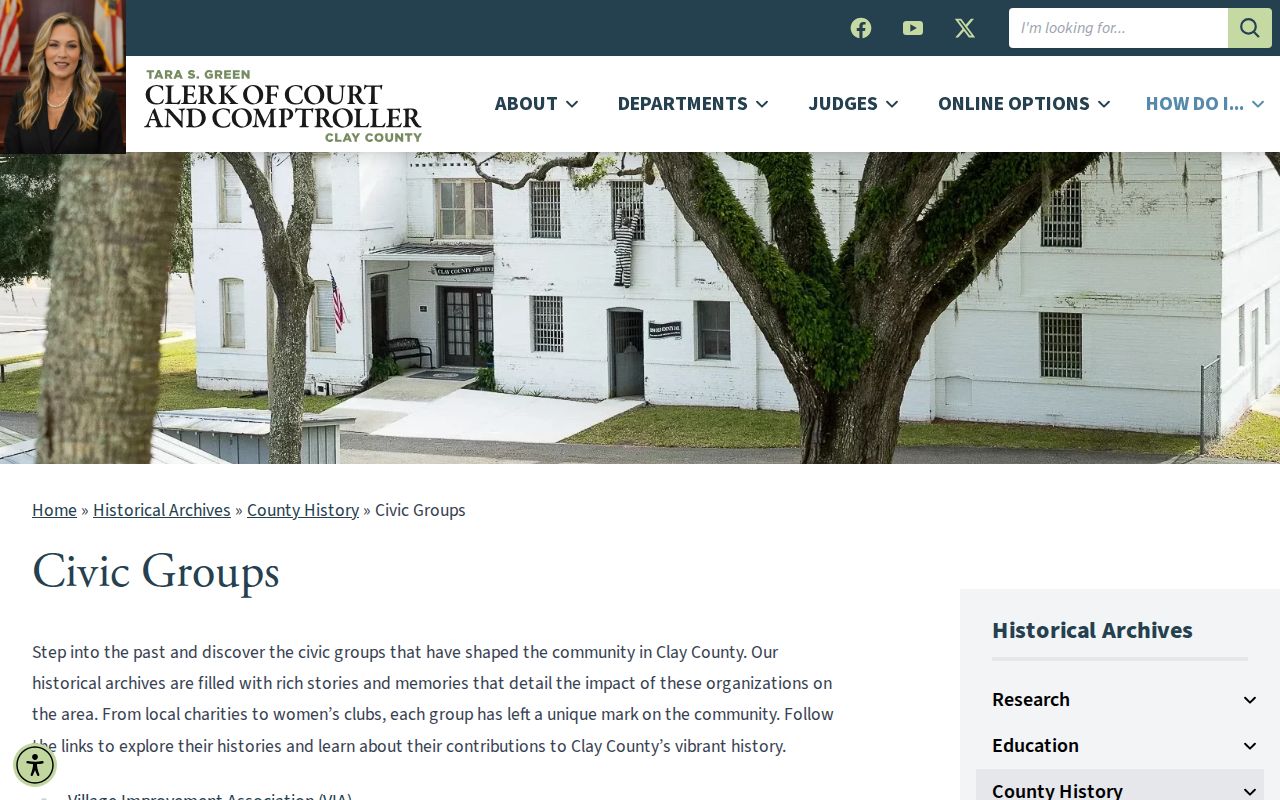 Clay County neighbors historical civic groups collection