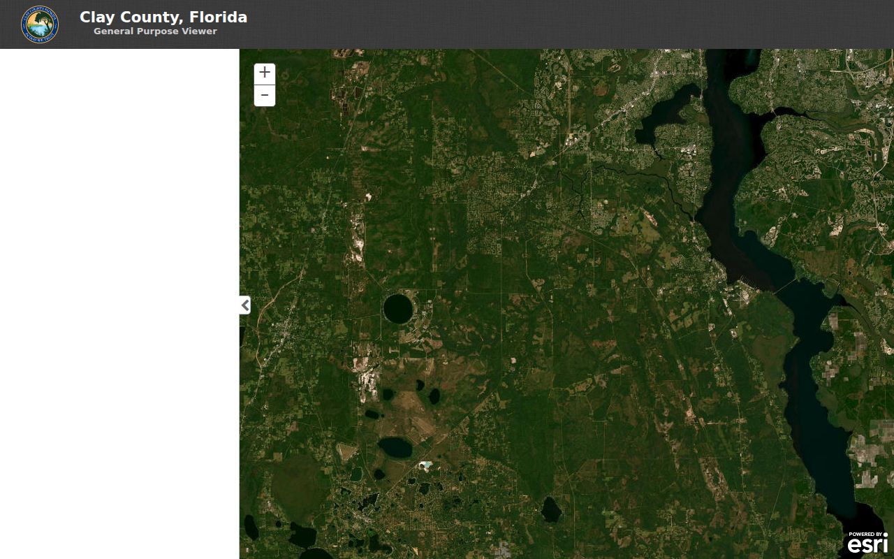 ClayView parcel and street map for Clay County